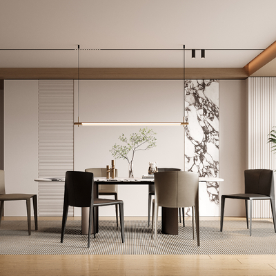 现代餐厅3d模型