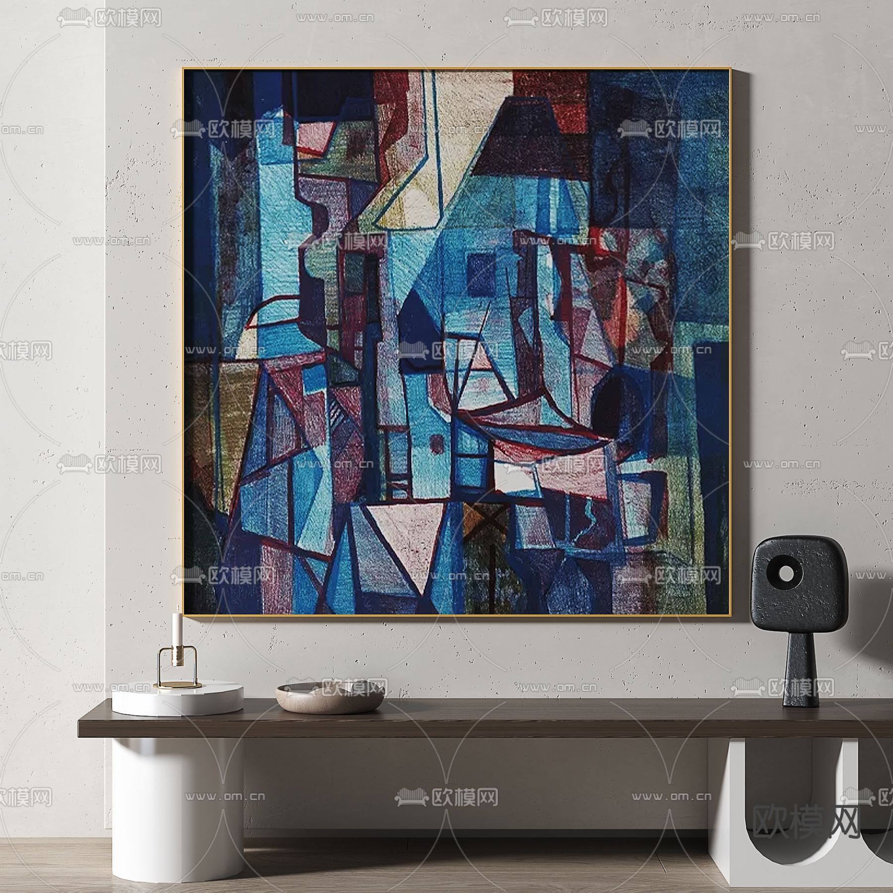 抽象画 油画 装饰画3d模型下载