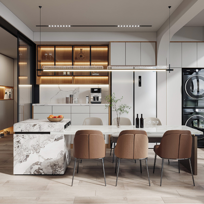 现代餐厅3d模型