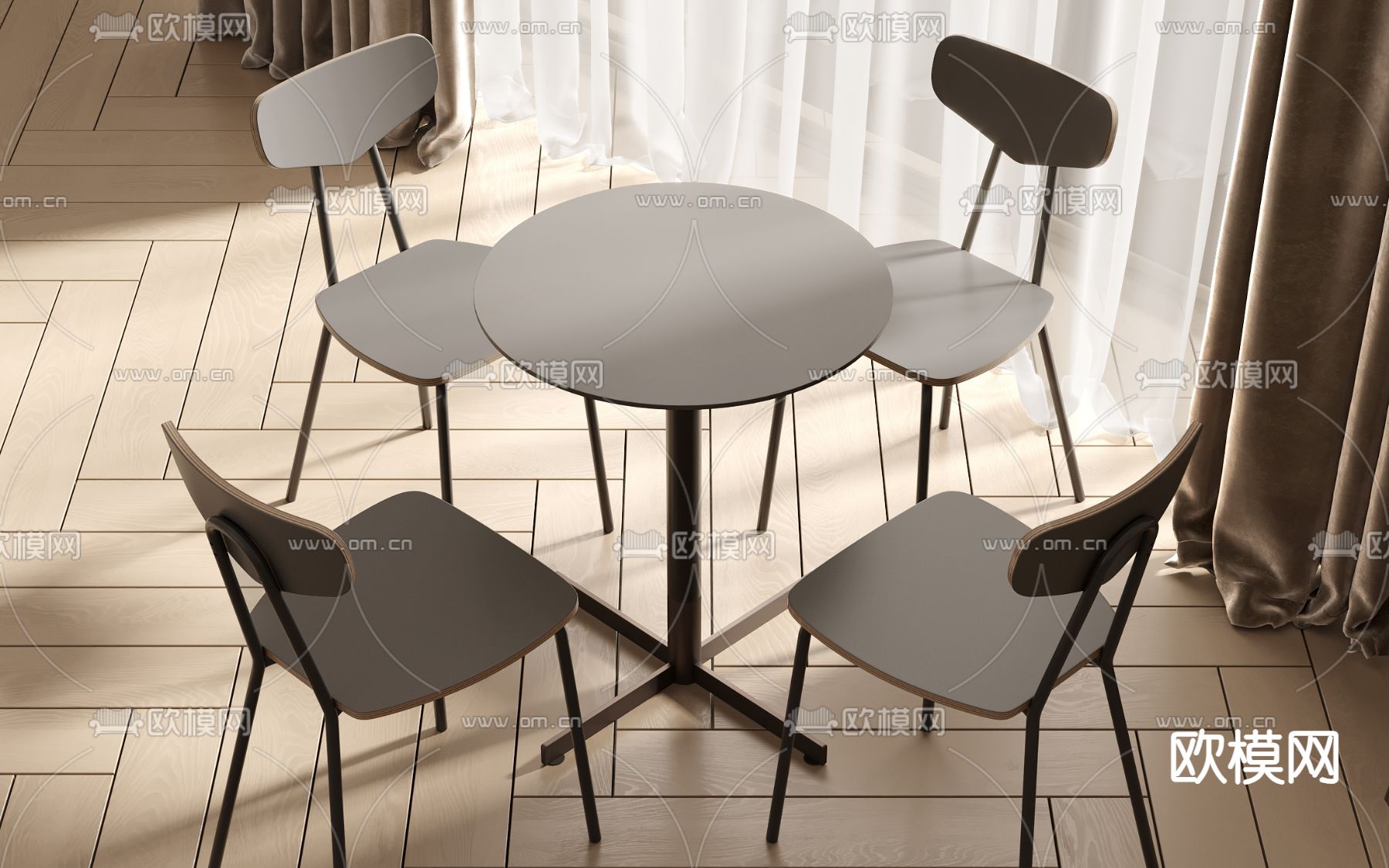 洽谈桌椅 休闲桌椅3d模型下载