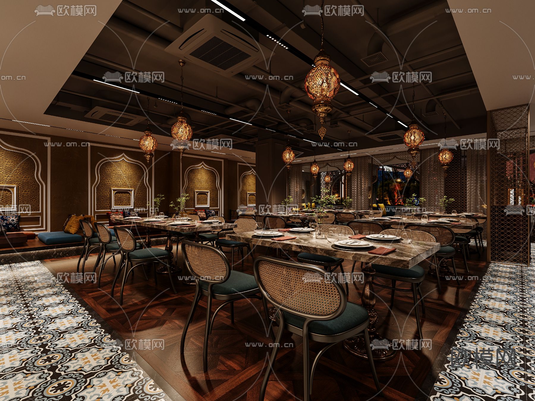 东南亚酒吧 清吧3d模型下载（渲染图4）