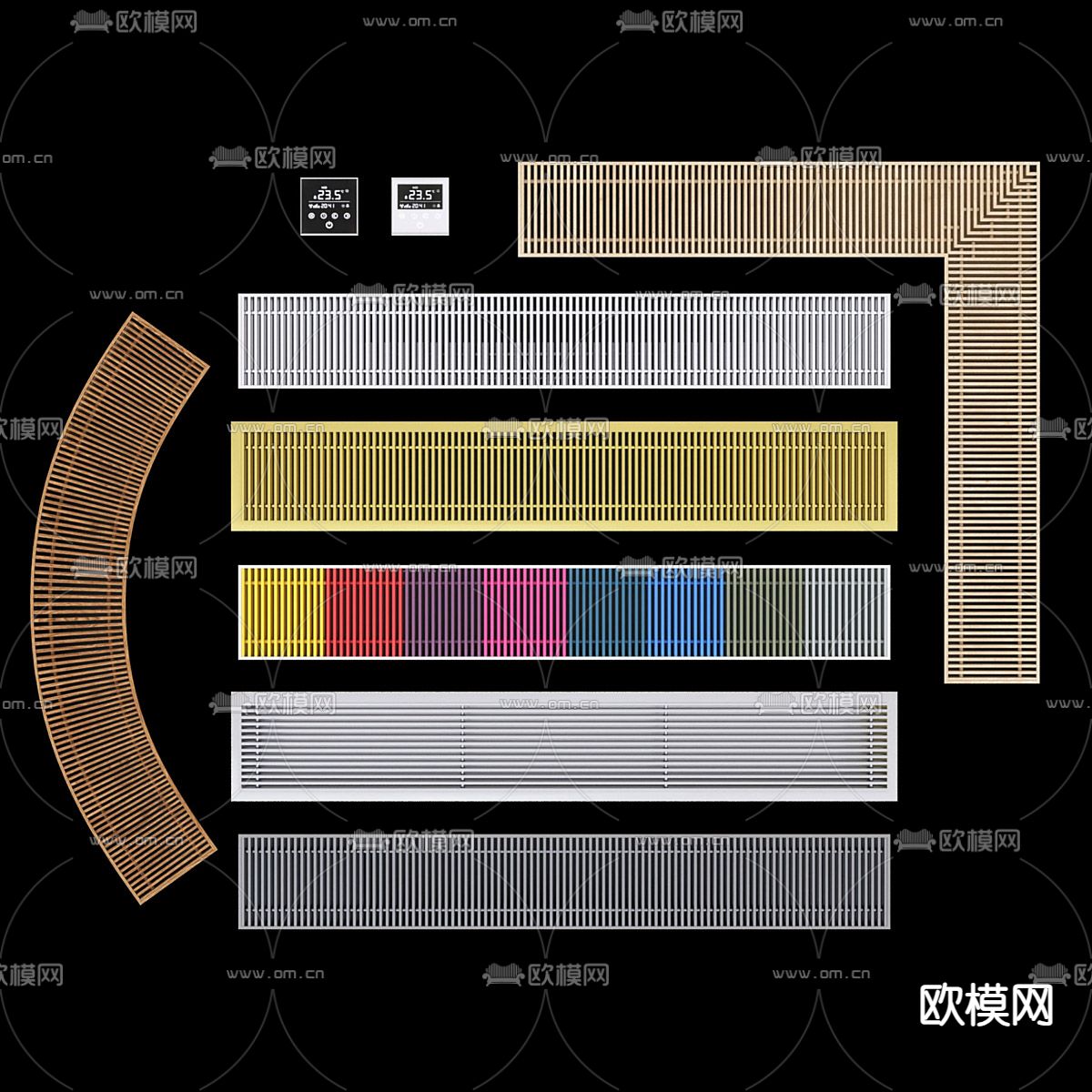嵌入式地暖3d模型下载（渲染图1）