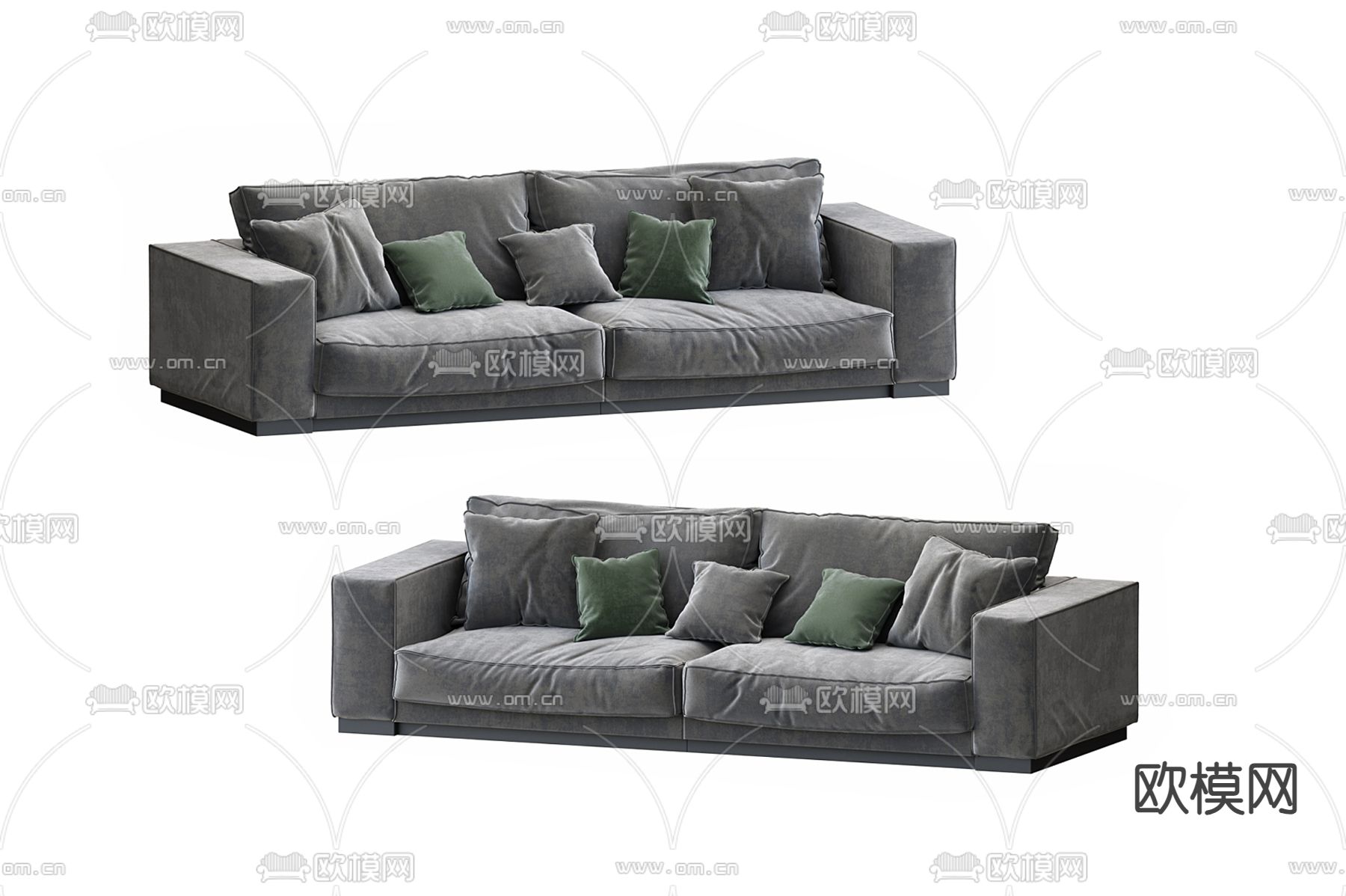 北欧沙发 双人沙发3d模型下载