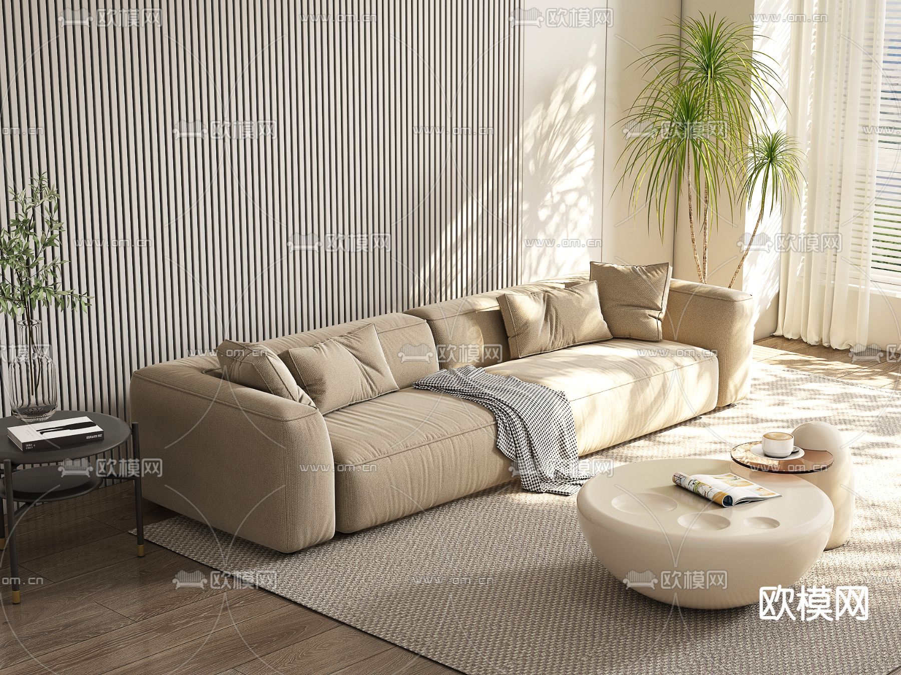 双人沙发3d模型下载