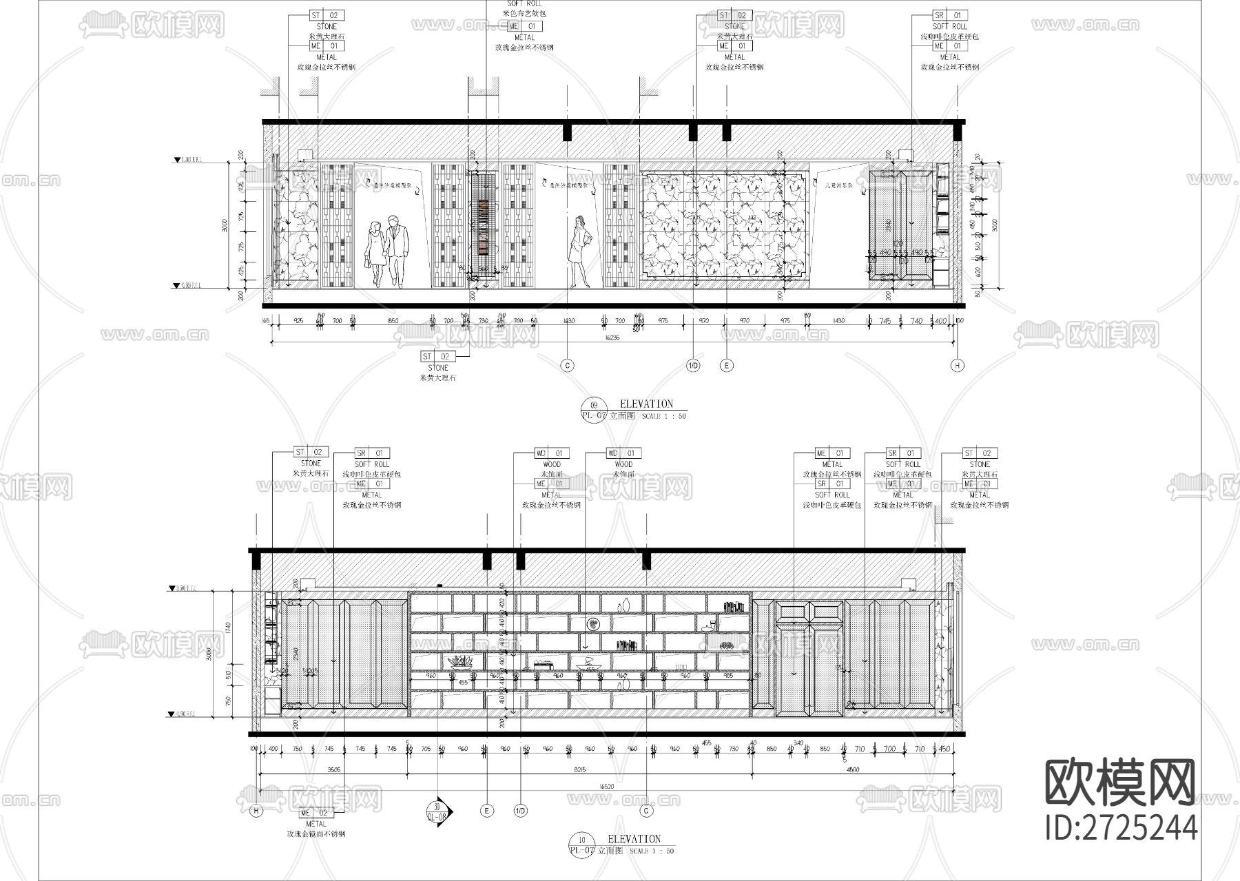 售楼中心全套CAD施工图下载（渲染图6）