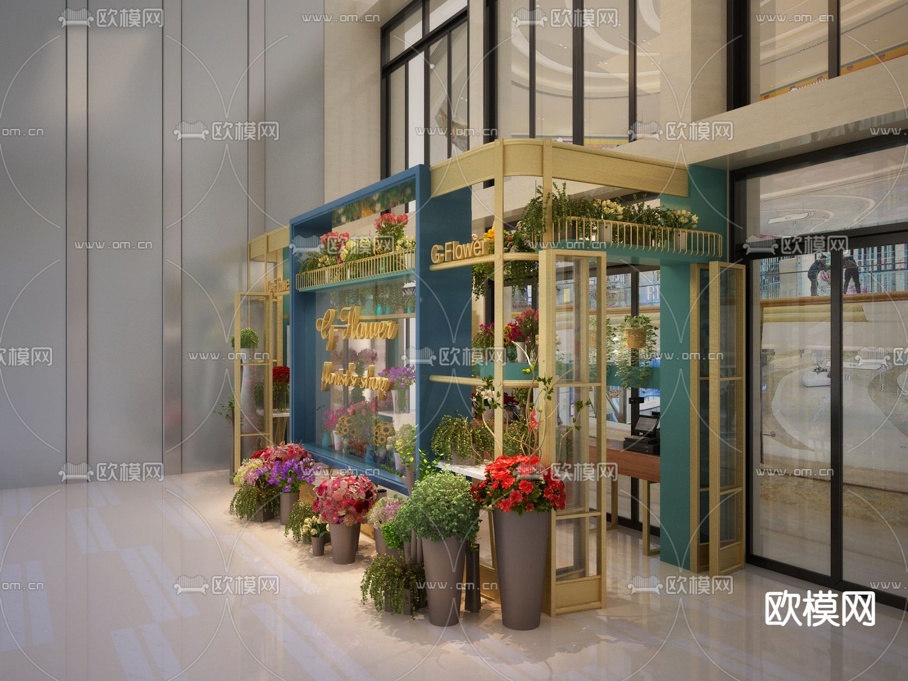 花店3d模型下载（渲染图1）