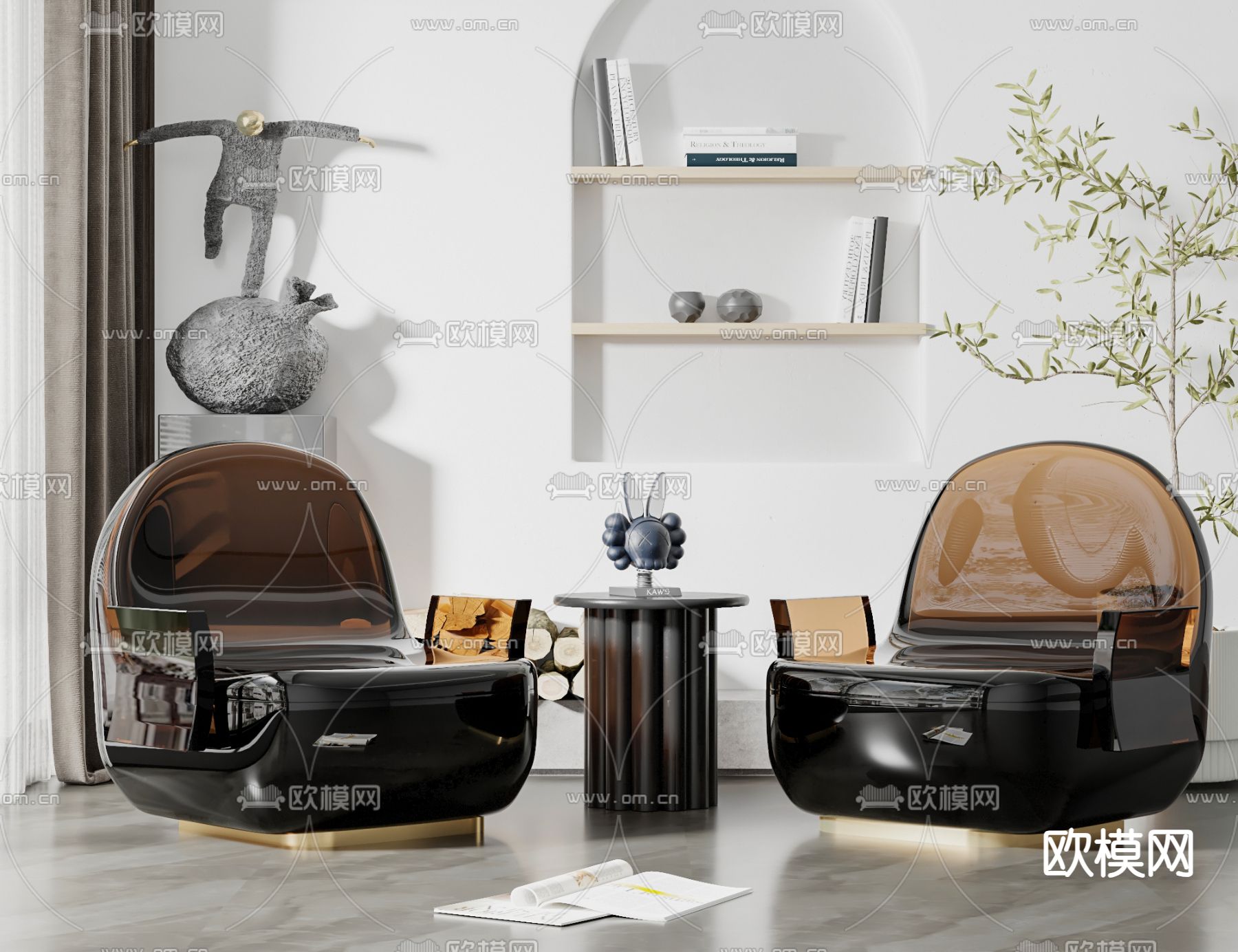 透明椅子 沙发椅3d模型下载