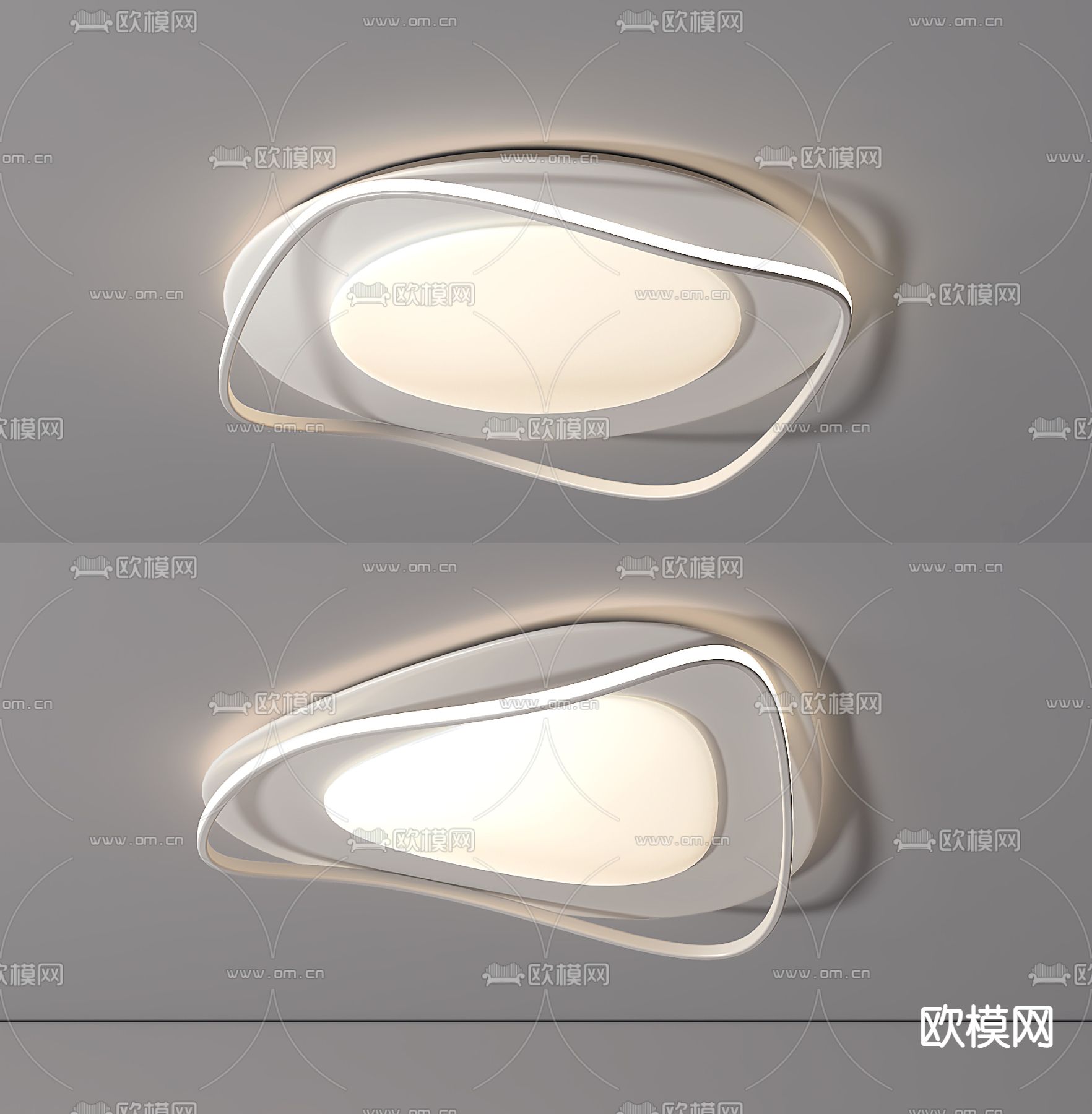 吸顶灯su模型下载（渲染图1）