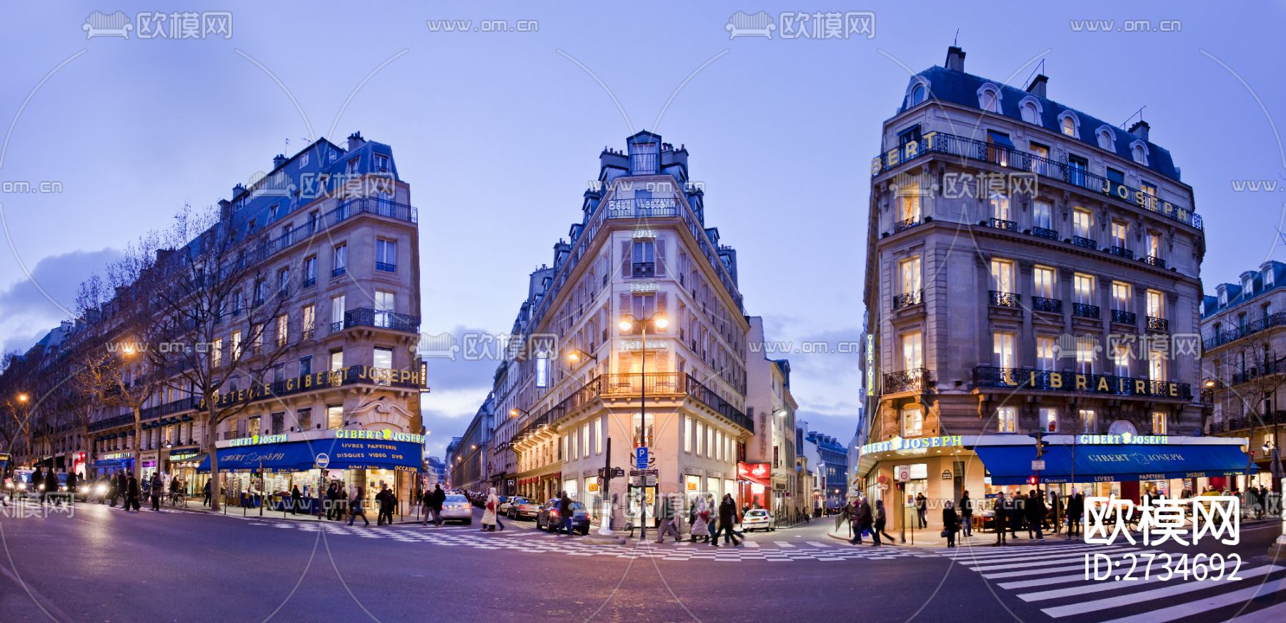 国外街道夜景贴图下载