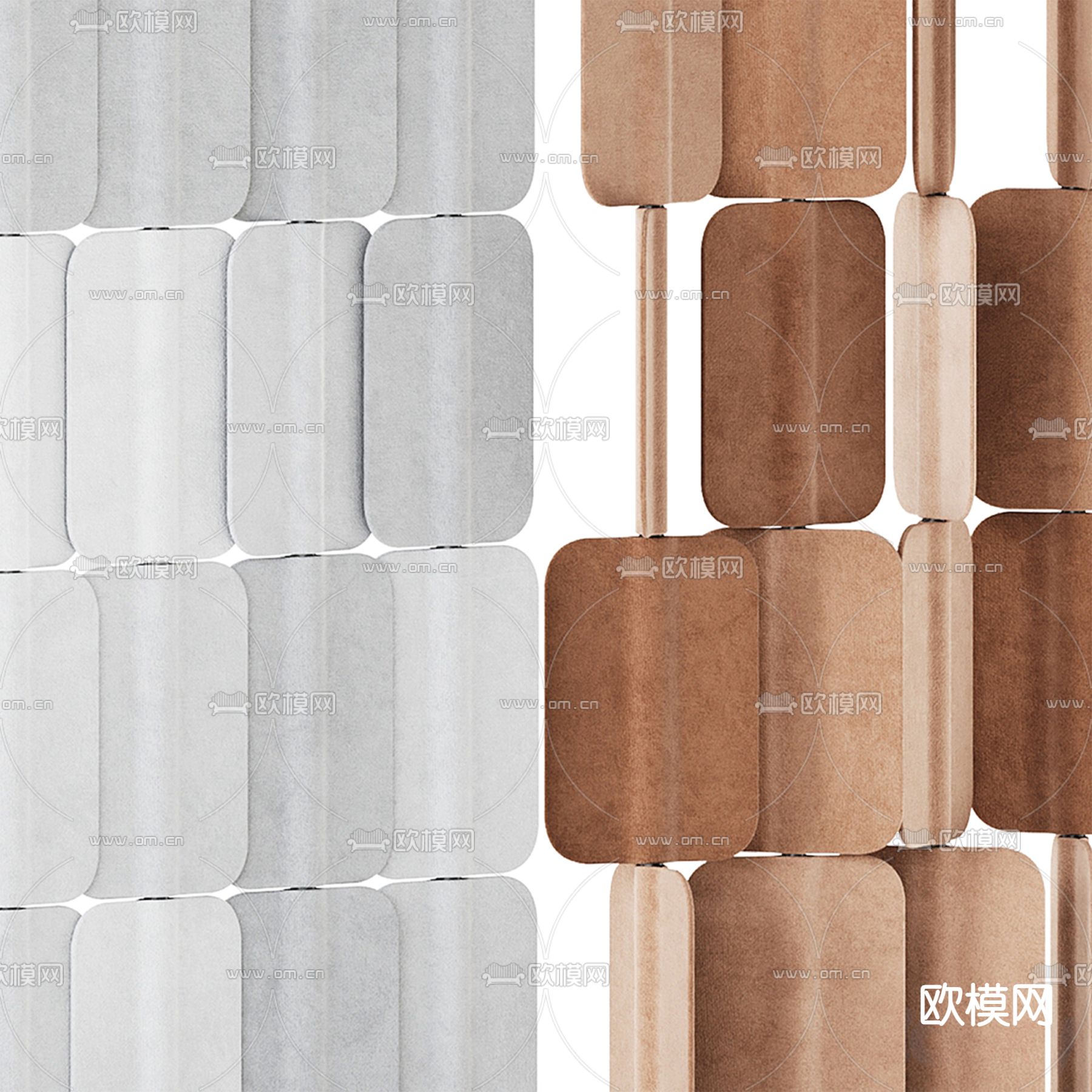 现代屏风隔断3d模型下载（渲染图3）