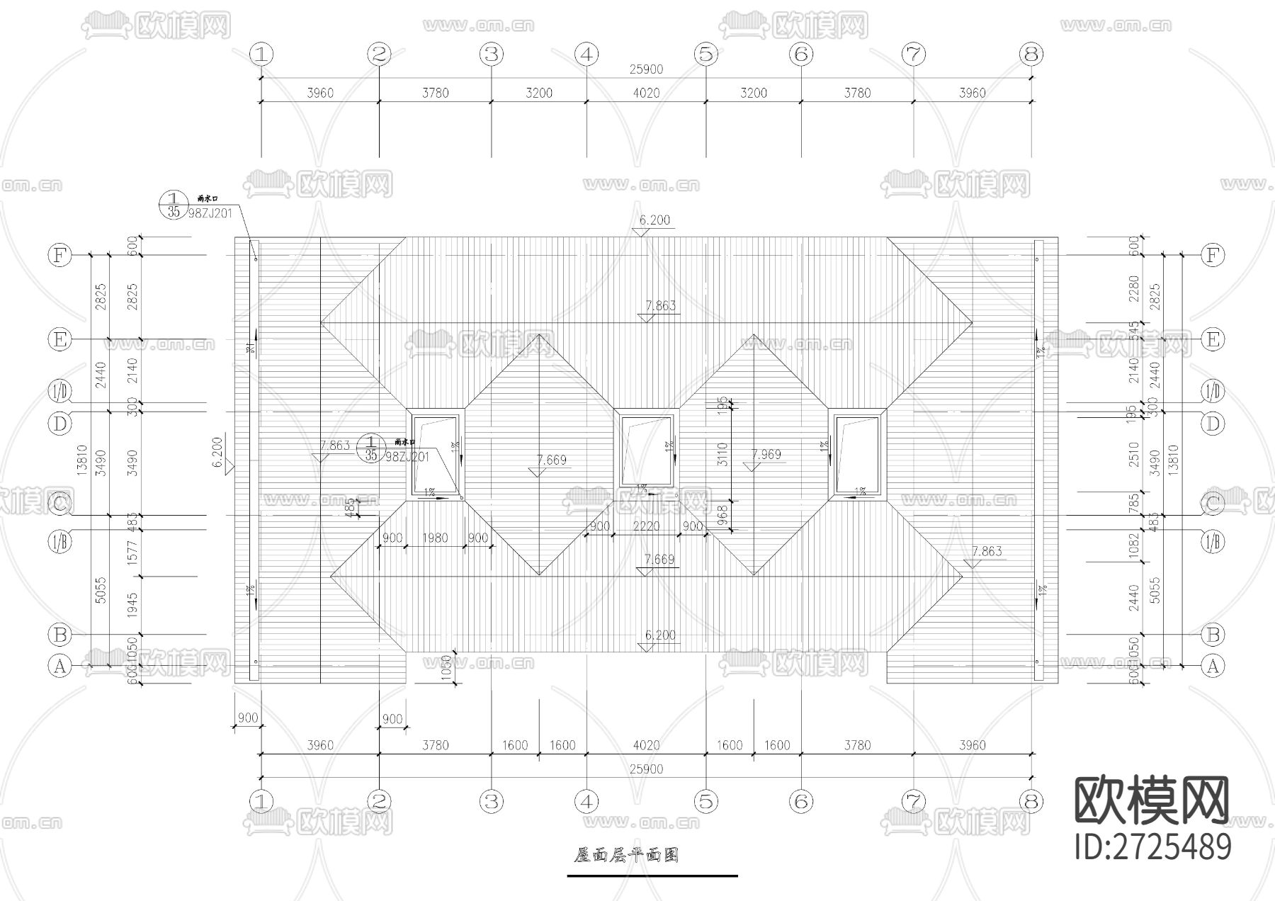農村客家民居樓建筑CAD施工圖下載（渲染圖5）