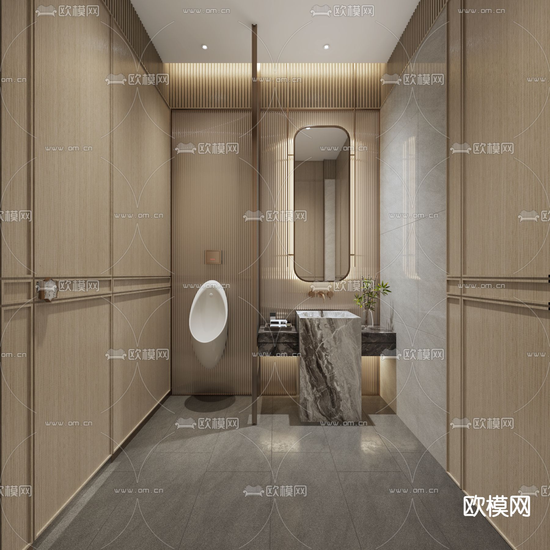 酒店会所 洗手间 卫生间3d模型下载