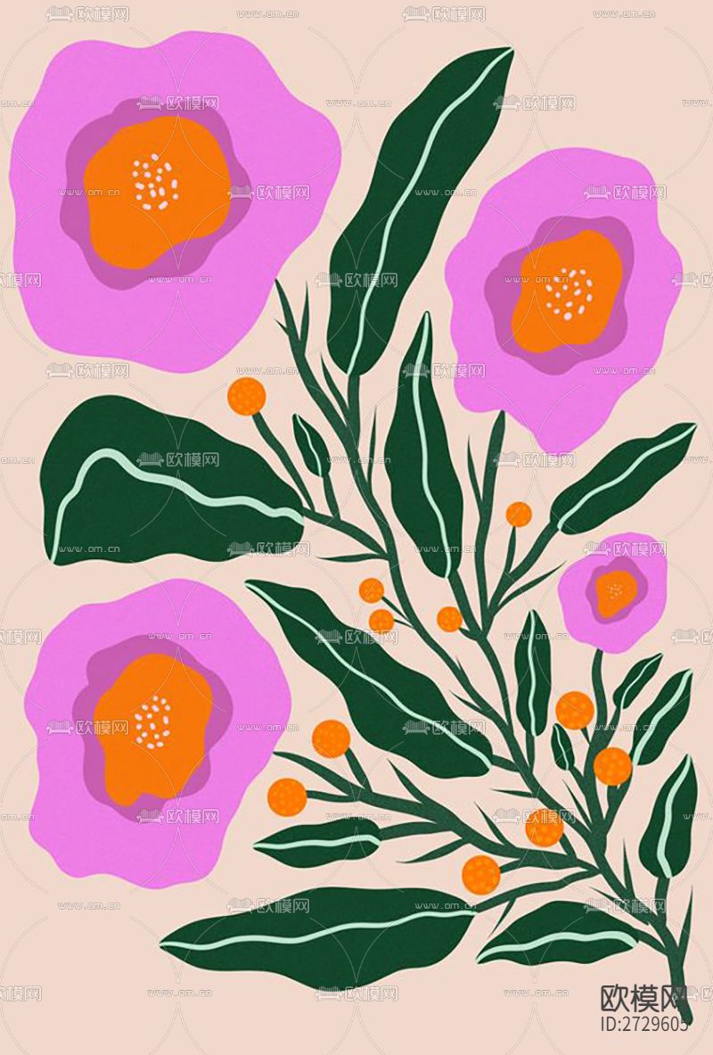 花朵装饰画下载