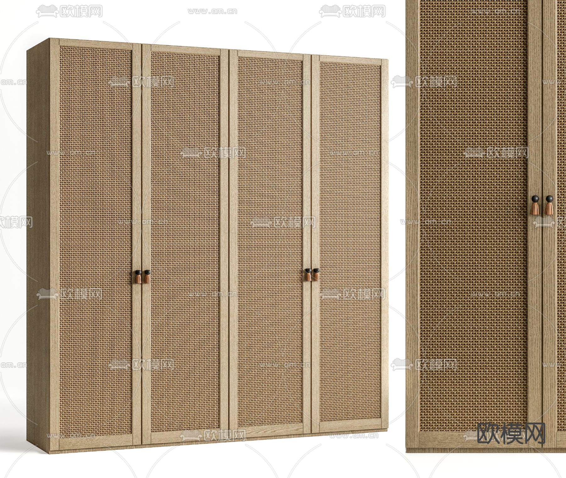 侘寂衣柜 衣橱3d模型下载