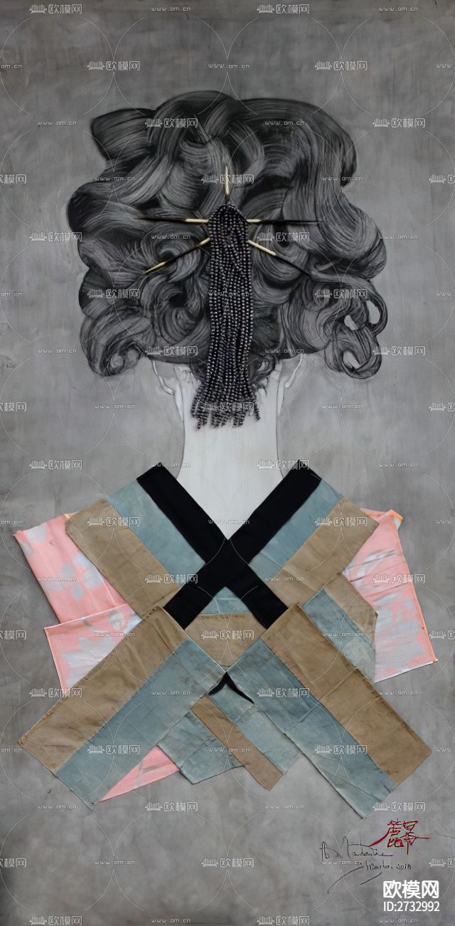 新中式人物艺术画下载