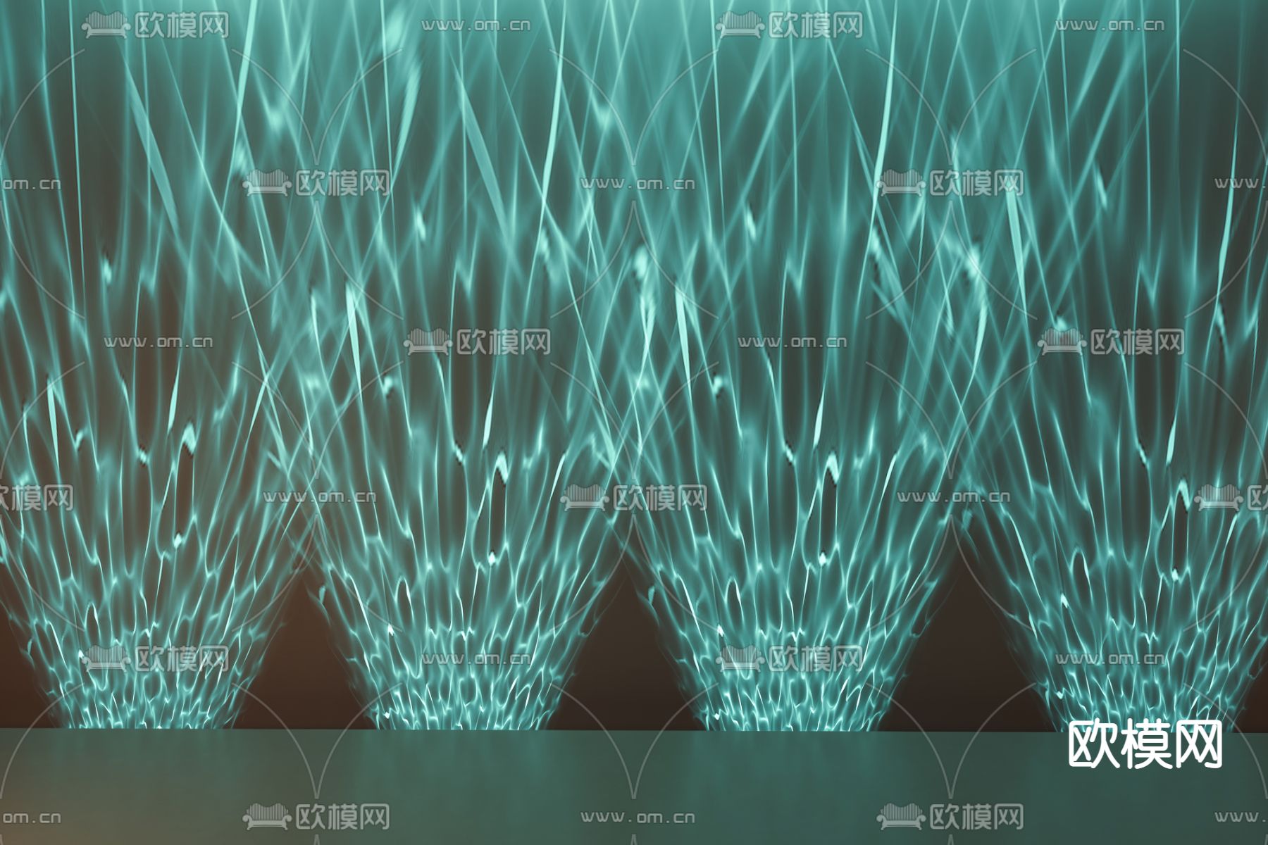 水波纹灯 洗墙灯su模型下载（渲染图1）