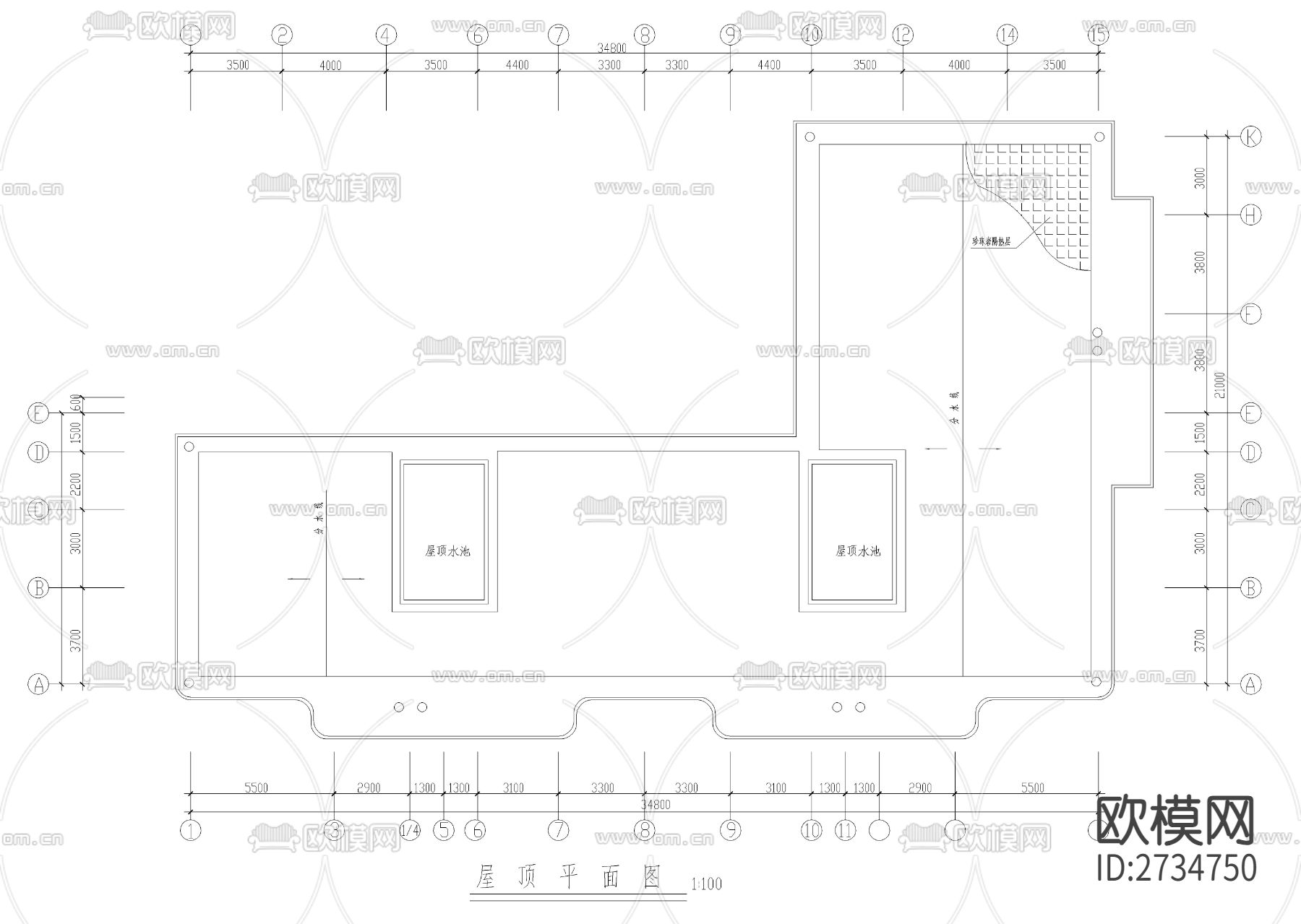 安置楼建筑cad施工图下载（渲染图5）
