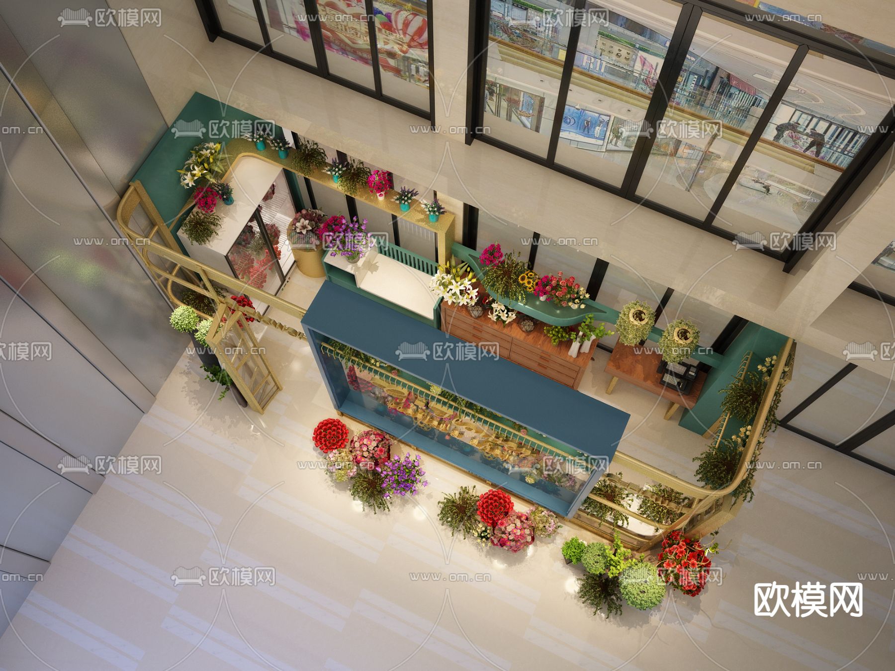 花店3d模型下载（渲染图2）