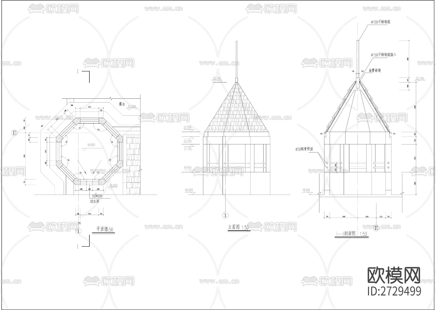 欧式小区建筑cad施工图下载（渲染图8）