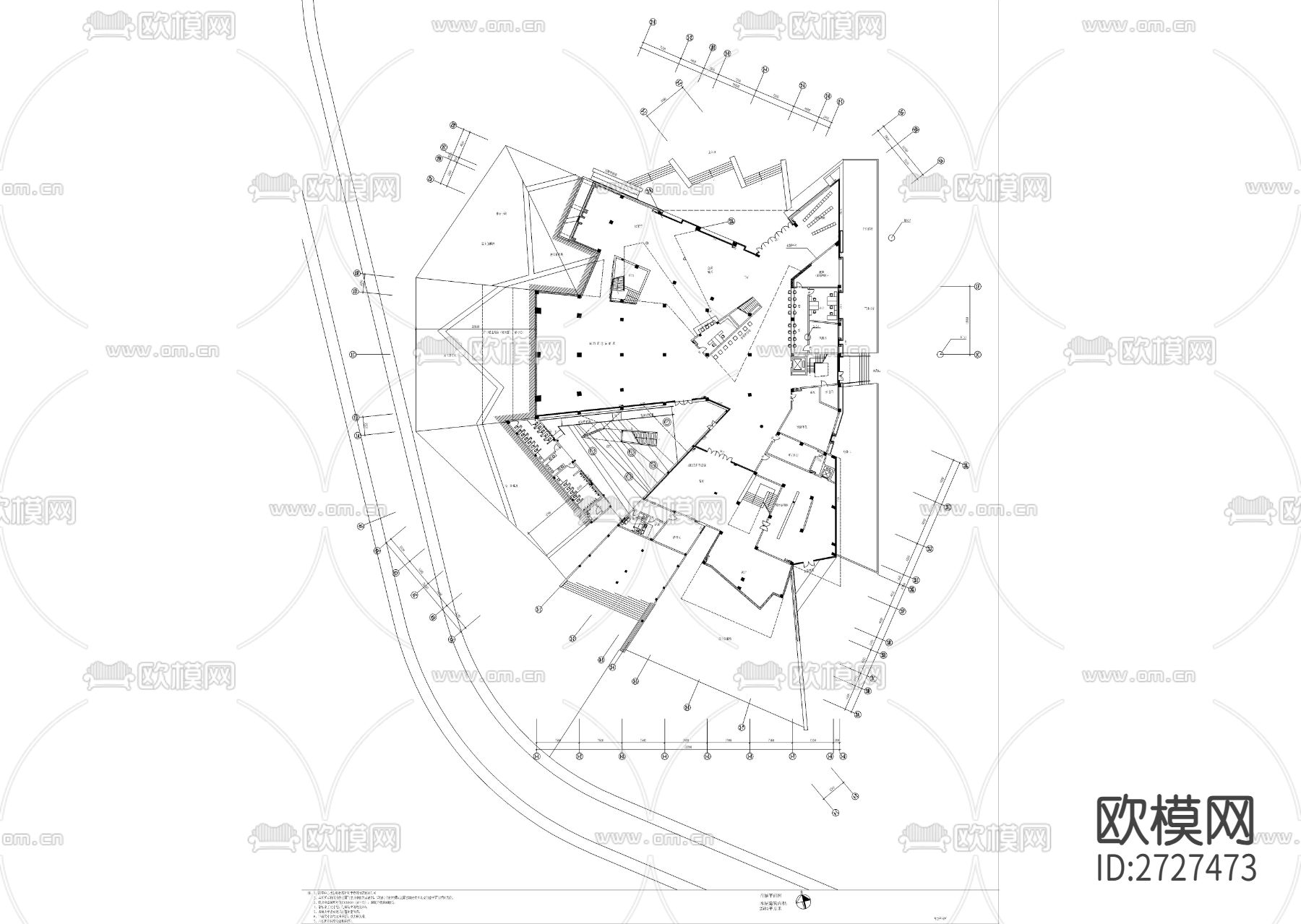 博物馆cad建筑图下载（渲染图1）