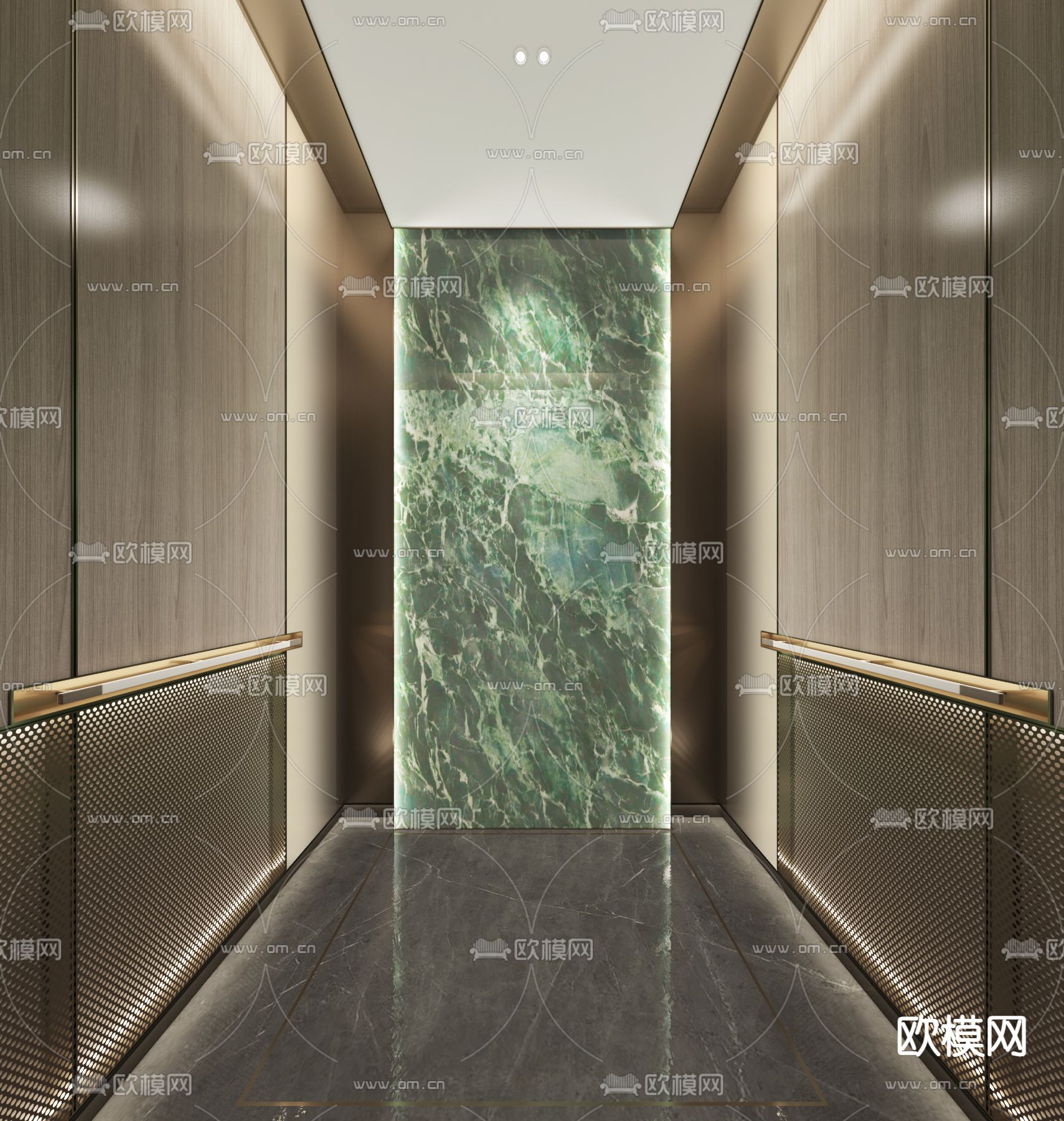 电梯轿厢3d模型下载