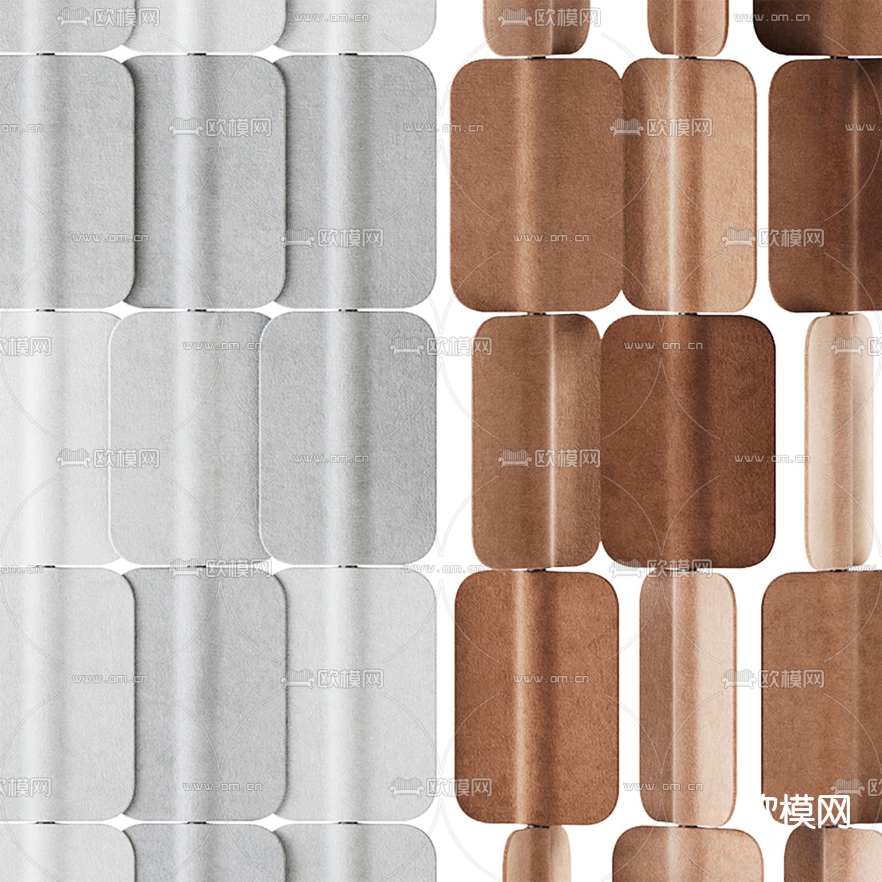 现代屏风隔断3d模型下载（渲染图4）