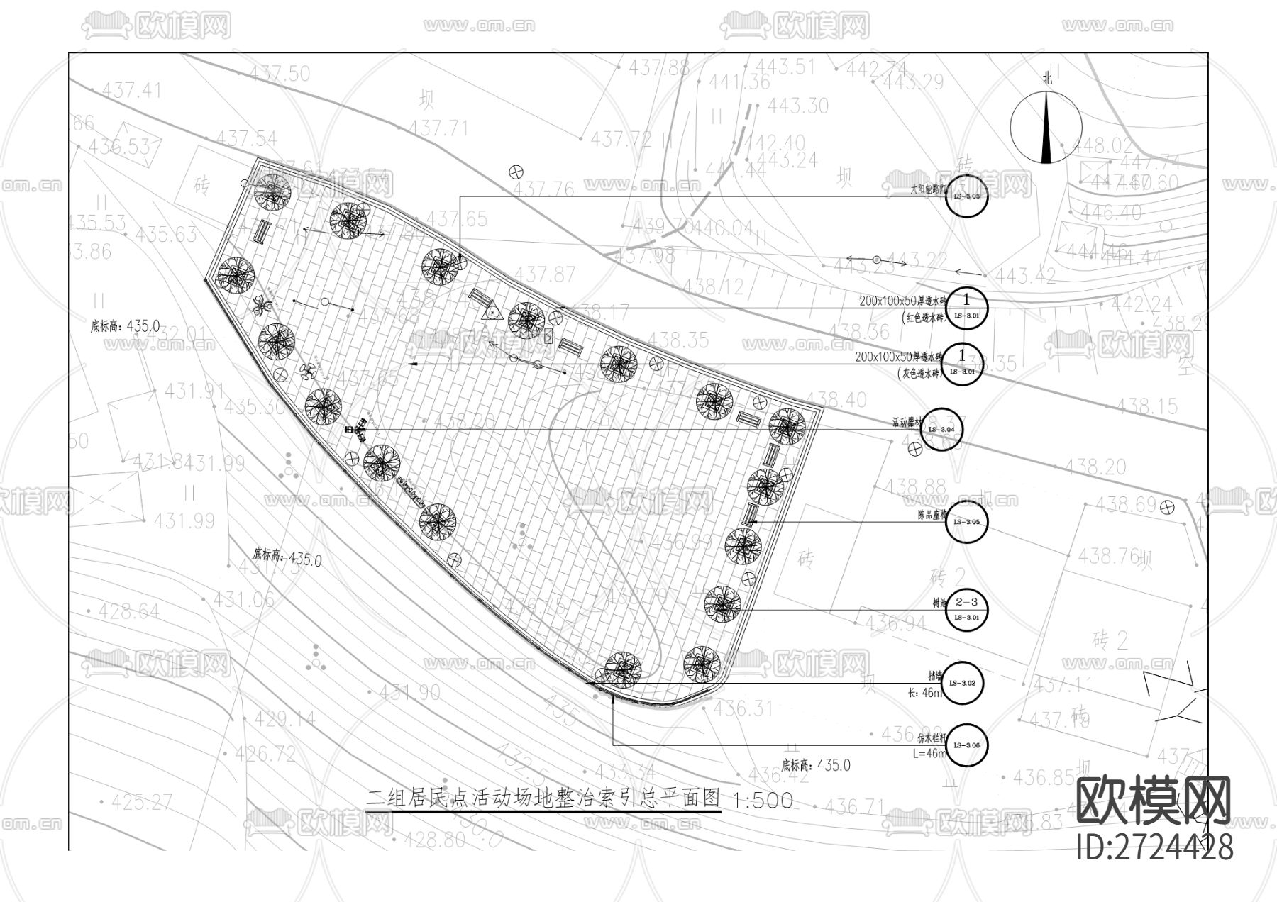 江东街道辣子村农村移民安置区精准帮扶项目cad施工图下载（渲染图7）