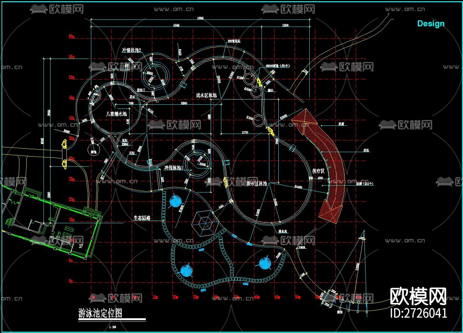 游泳池CAD施工图下载（渲染图1）
