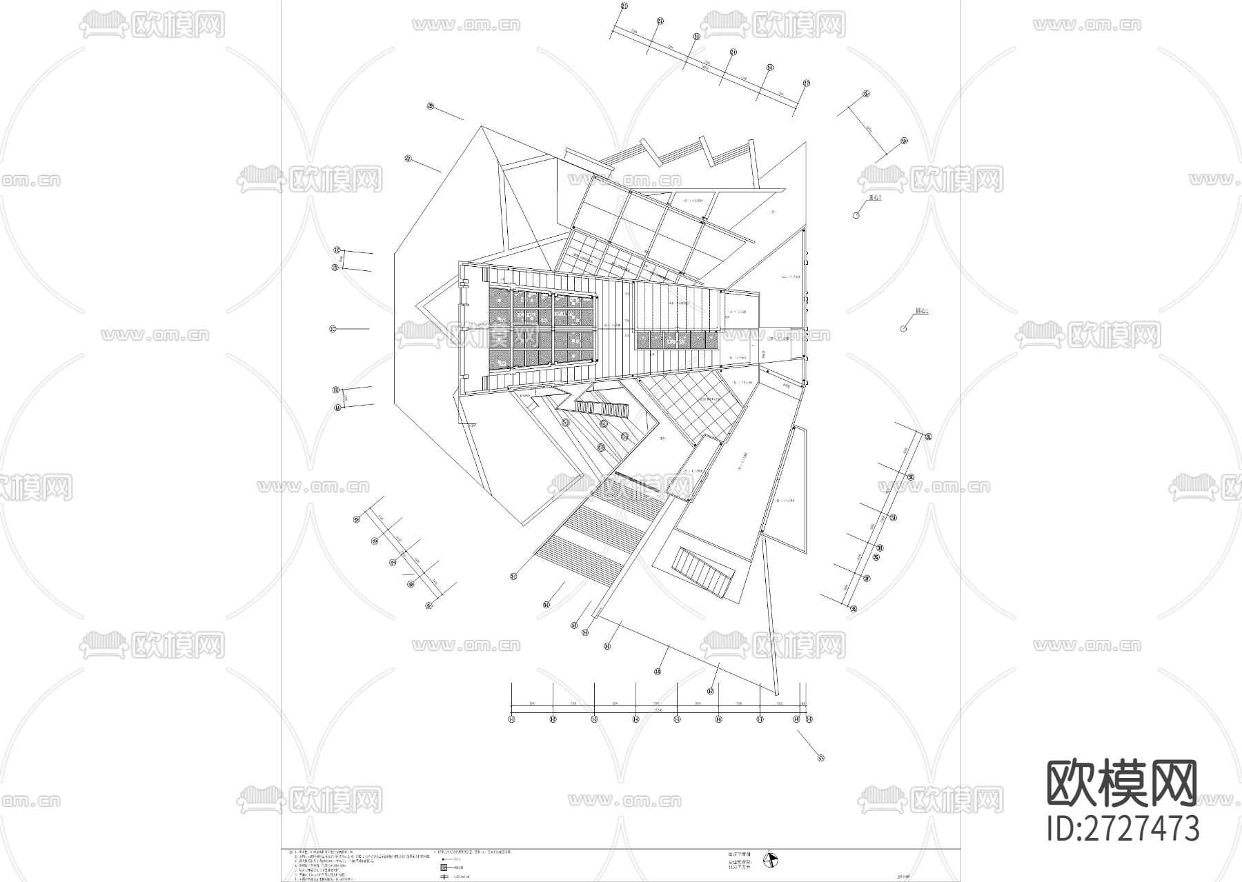 博物馆cad建筑图下载（渲染图3）