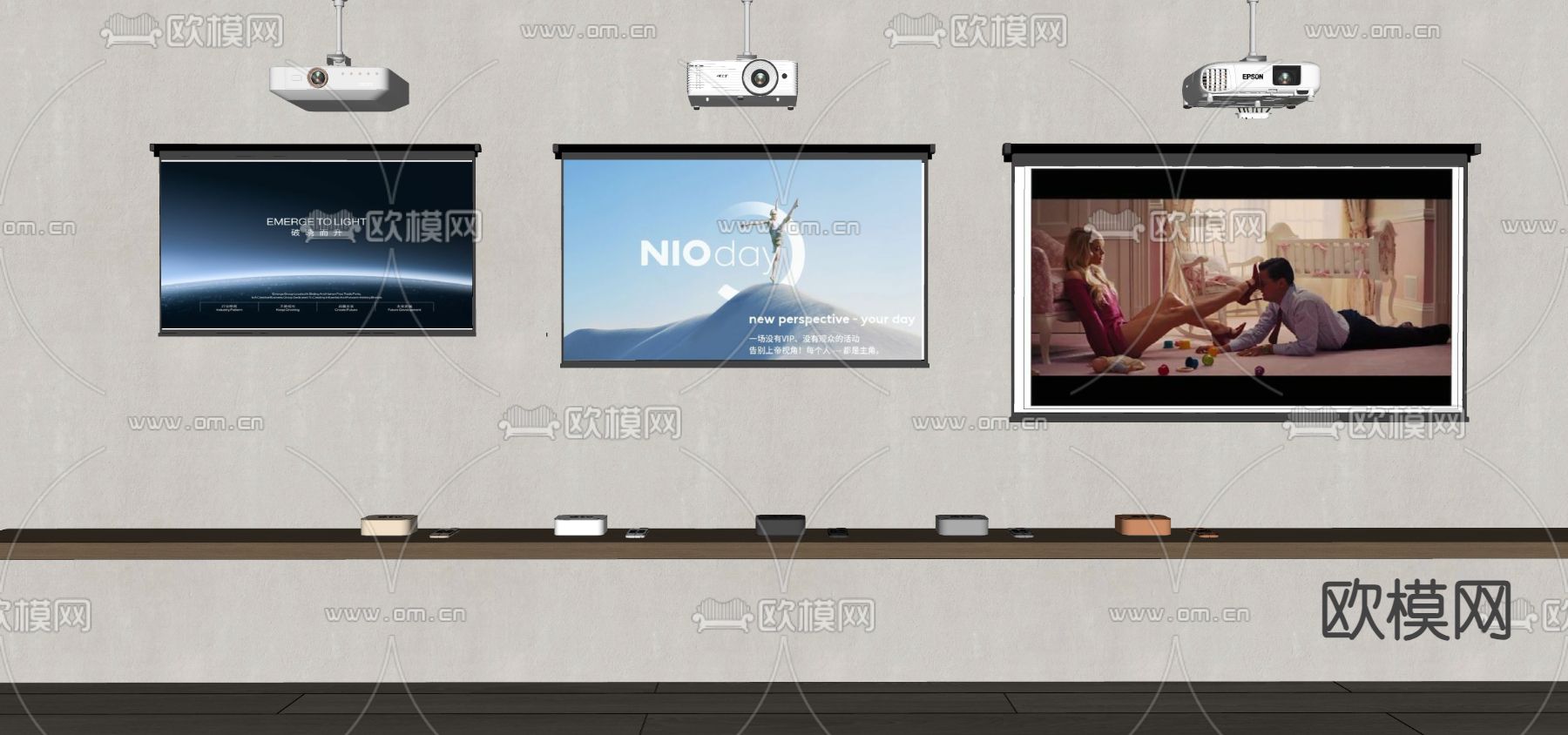 投影仪su模型下载（渲染图2）