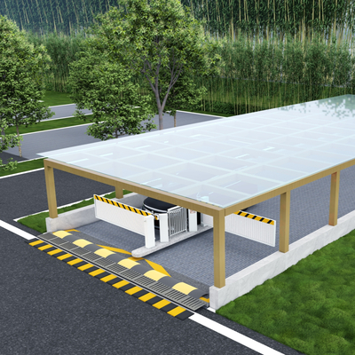  地下停车场 车库入口su模型 