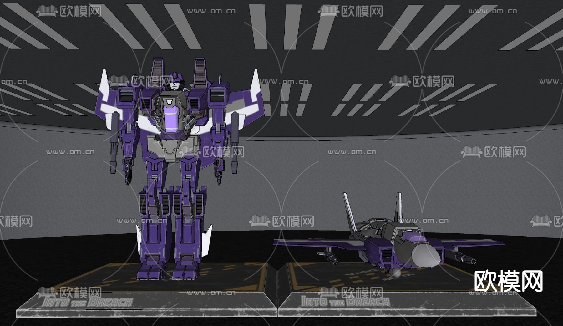 科技感作战机甲 机器人 玩具su模型下载（渲染图4）