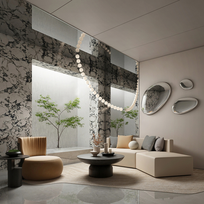  架空层休息区su模型 