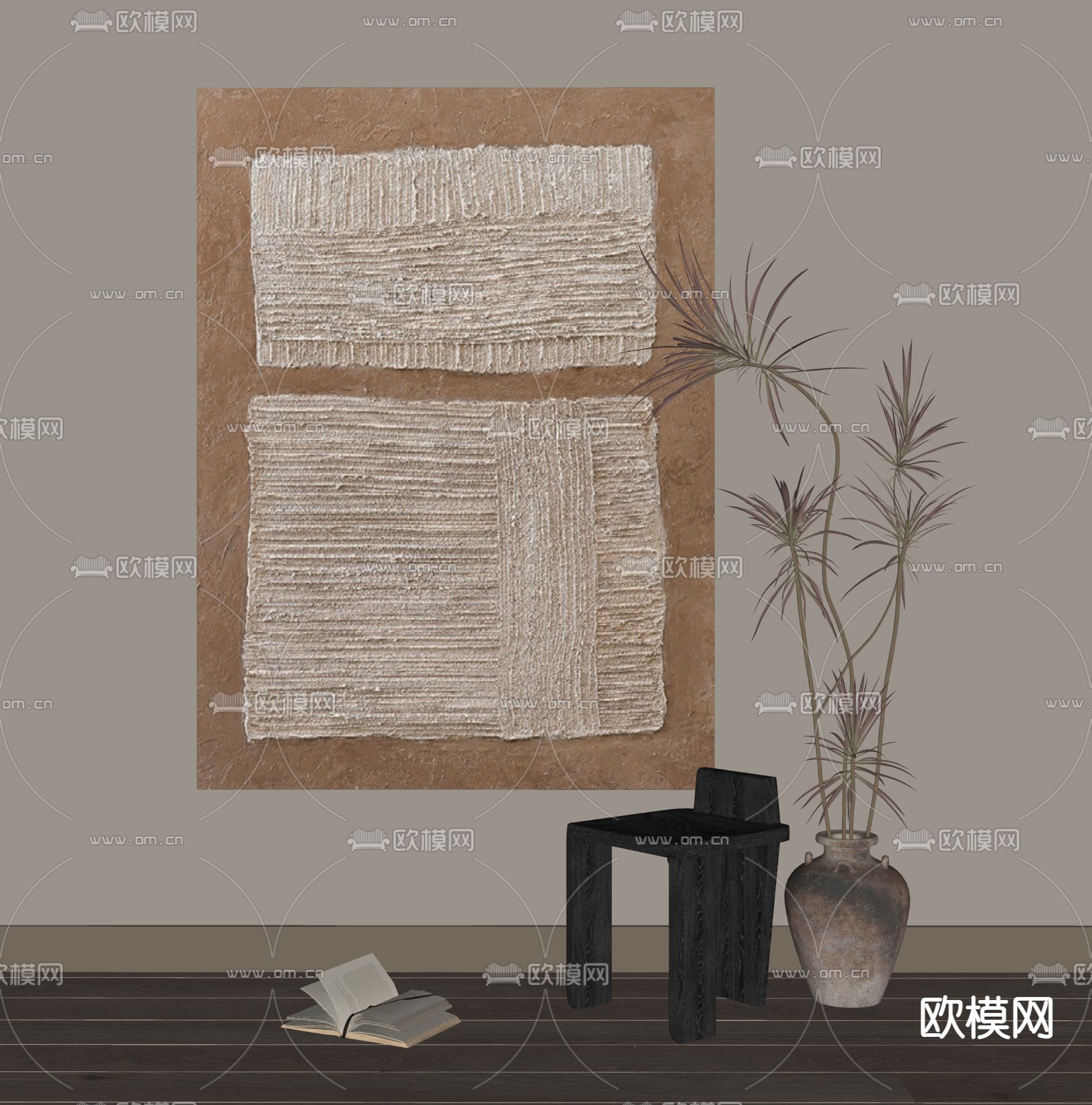 装饰画su模型下载（渲染图2）