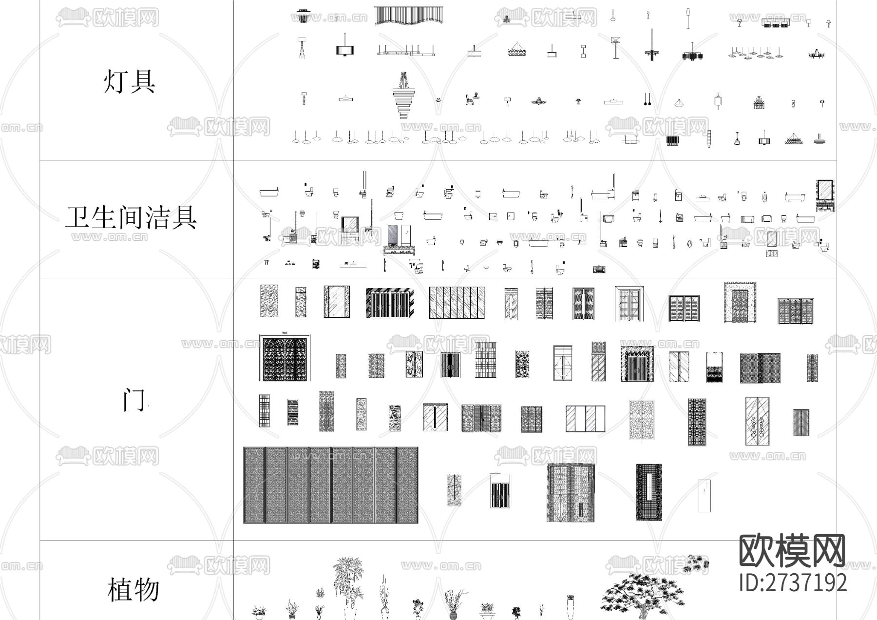常用cad立面图库下载（渲染图3）
