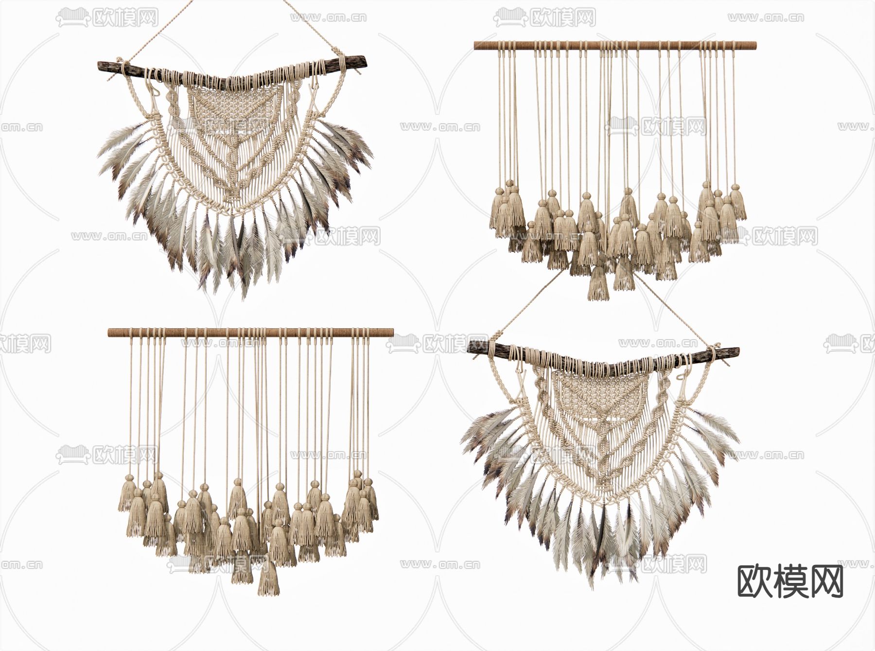 编织墙饰 毛线墙饰su模型下载（渲染图1）