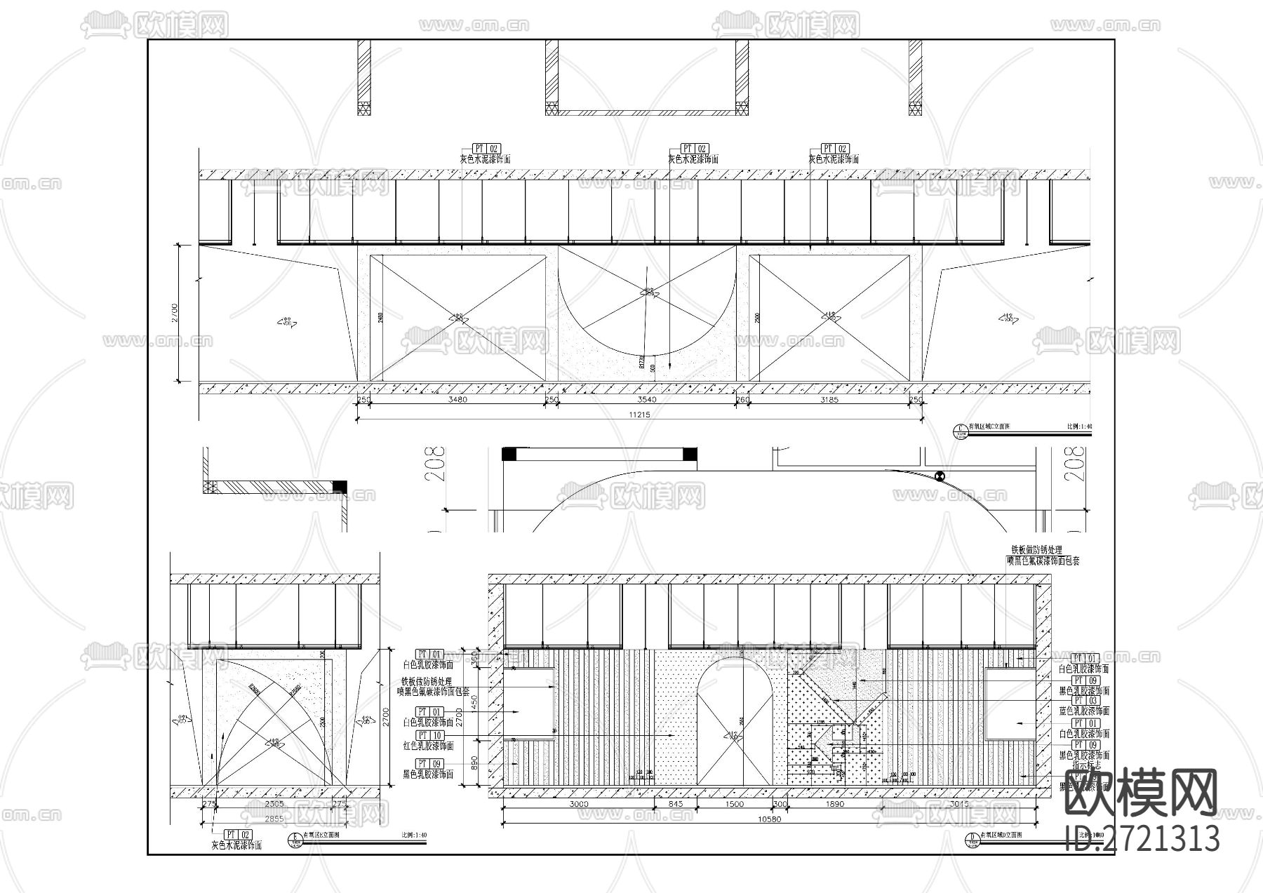 健身房平面图 CAD施工图下载（渲染图4）