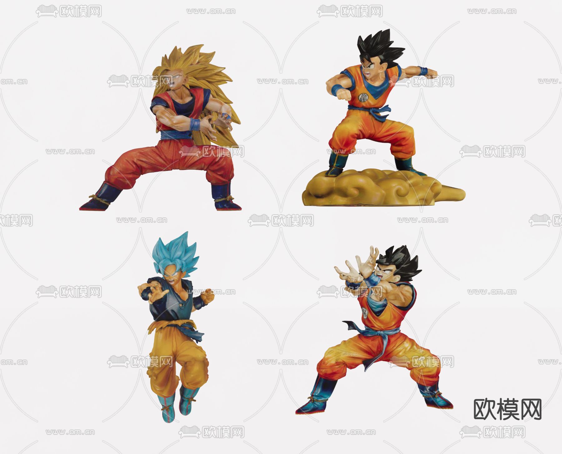 龙珠 孙悟空 手办su模型下载（渲染图1）