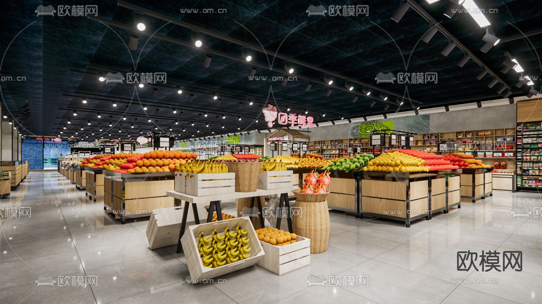 现代商业超市su模型下载（渲染图5）