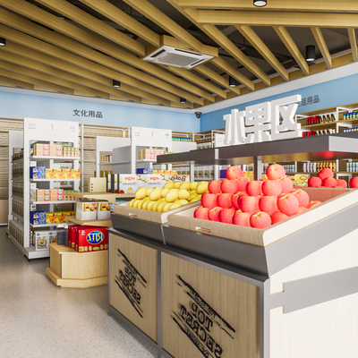  便利店 零食区su模型 