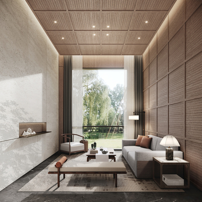  现代接待室su模型 