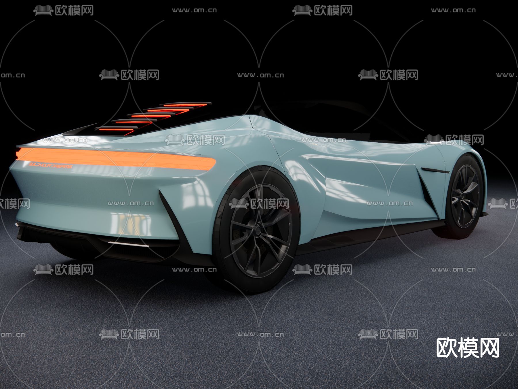 新能源汽车su模型下载（渲染图3）