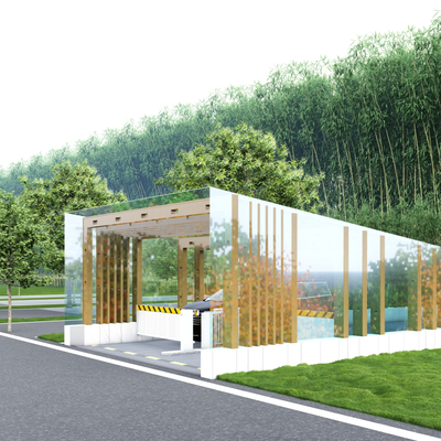  停车场 车库入口 地下车库su模型 