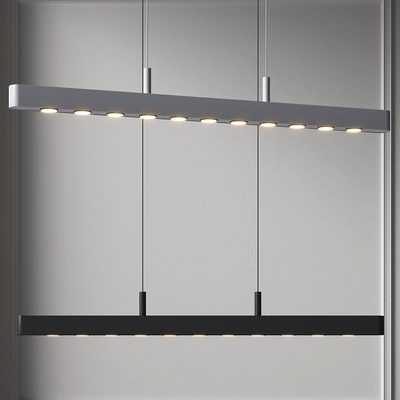  现代办公吊灯su模型 