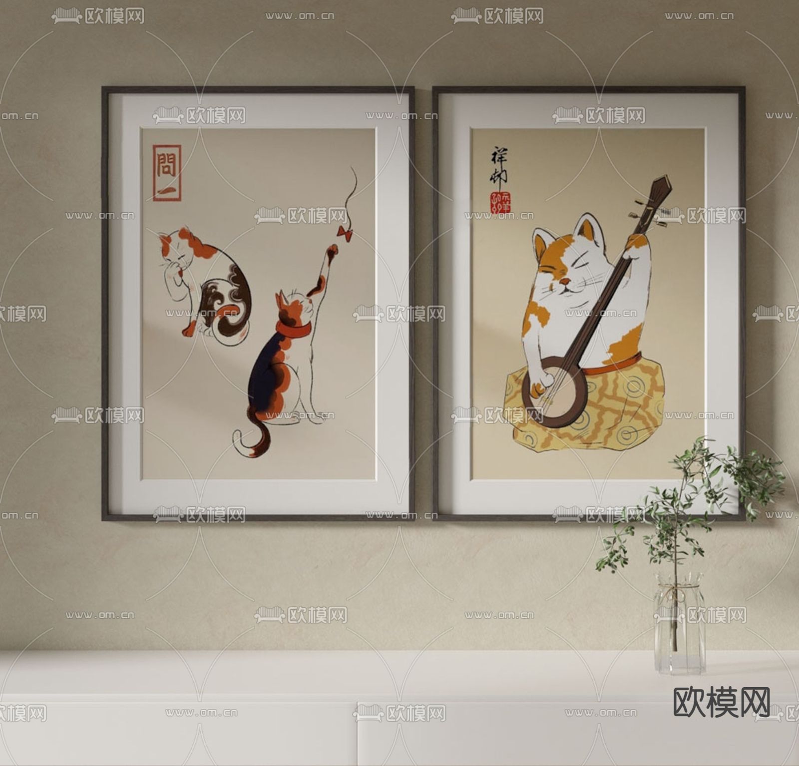 装饰挂画su模型下载（渲染图1）