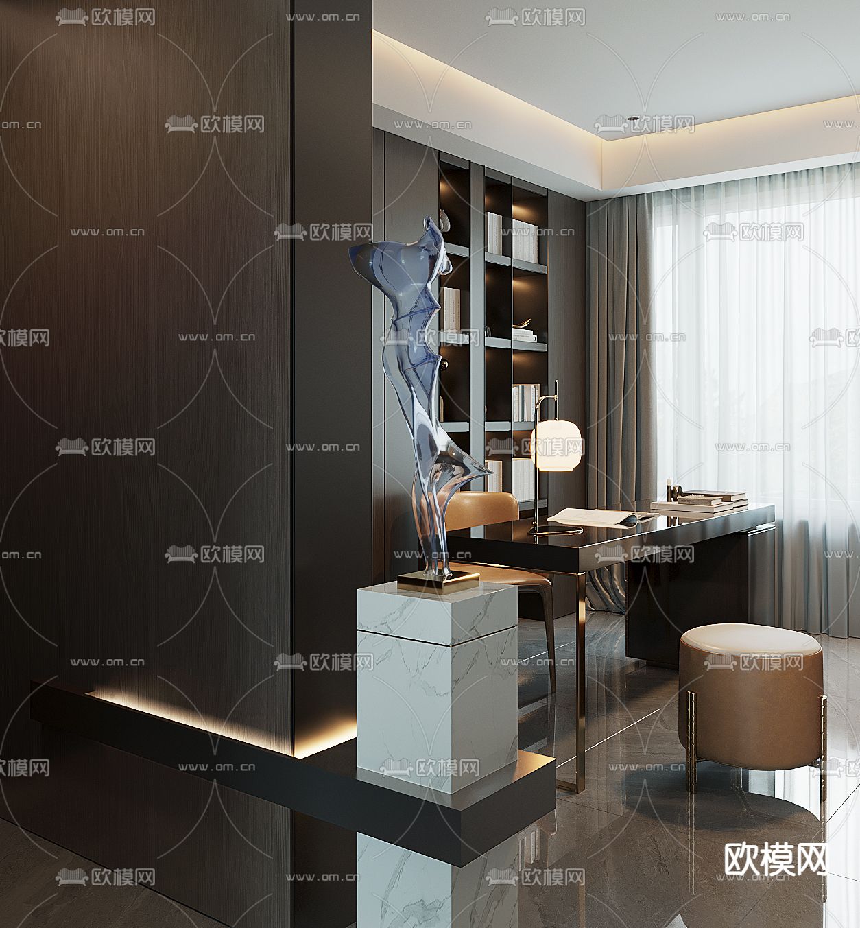 水晶雕塑 艺术雕塑3d模型下载