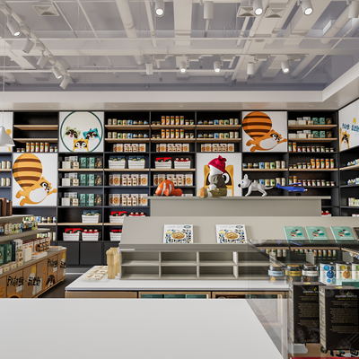  现代超市 便利店su模型 