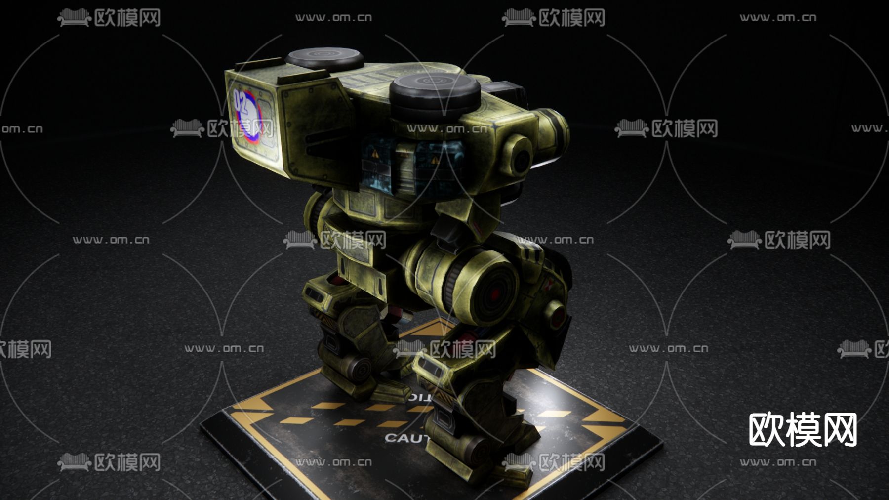 科技感作战机甲 机器人 玩具su模型下载（渲染图3）