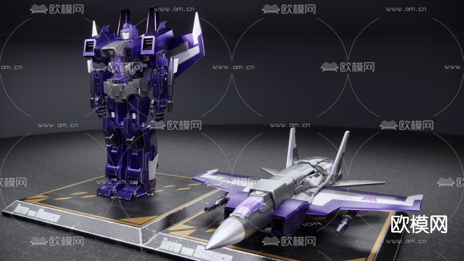 科技感作战机甲 机器人 玩具su模型下载（渲染图3）