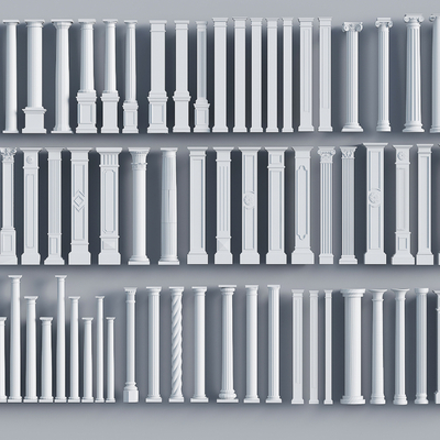  柱子 圆柱 方柱 罗马柱susu模型 